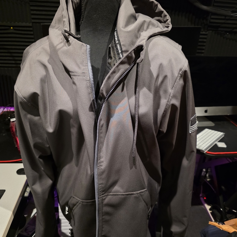 Riders by Lee Men's Hooded Raincoat in Gray